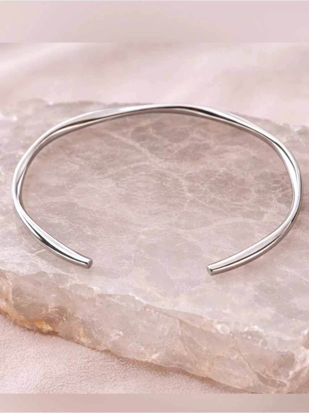 Sterling silver open bangle